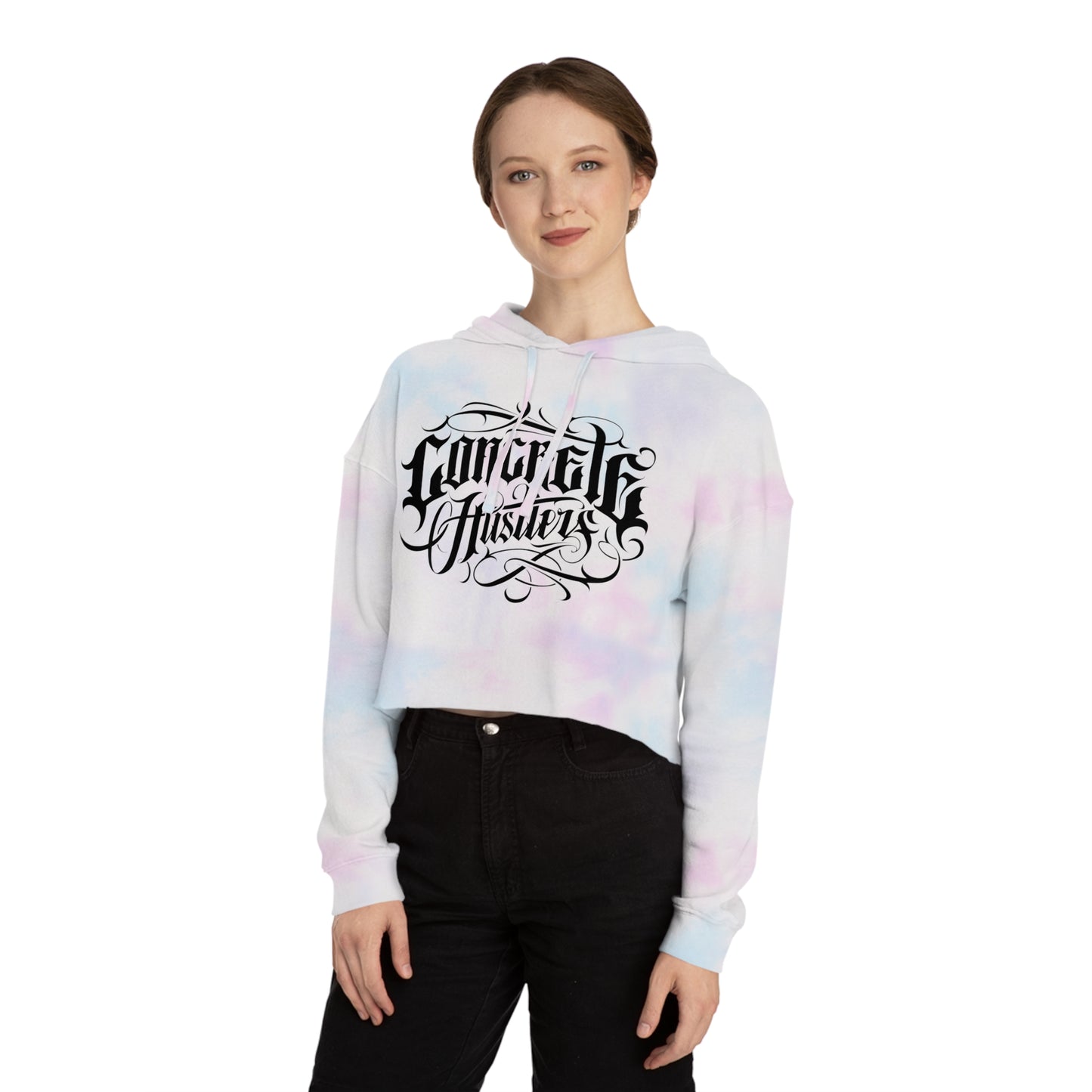 Urban Chic Women’s Cropped Hooded Sweatshirt | Street Style, Casual Wear, Gift for Her, Skate Culture, Graphic Hoodie