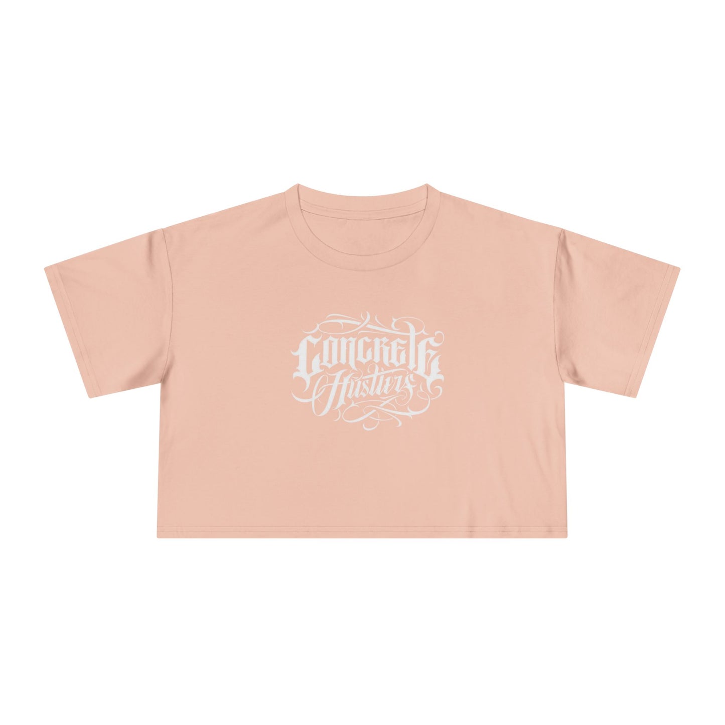 Vibrant Women's Crop Tee - Concrete Hustling, Summer Fashion, Casual Wear, Festival Top, Streetwear