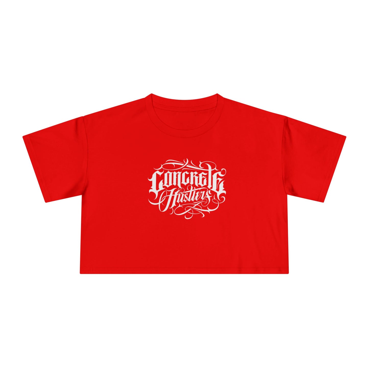 Vibrant Women's Crop Tee - Concrete Hustling, Summer Fashion, Casual Wear, Festival Top, Streetwear