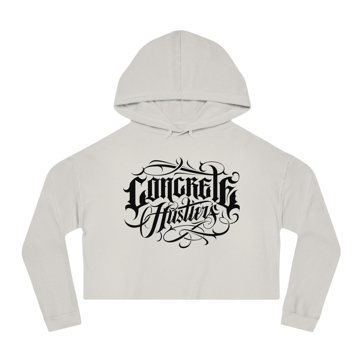 Urban Chic Women’s Cropped Hooded Sweatshirt | Street Style, Casual Wear, Gift for Her, Skate Culture, Graphic Hoodie