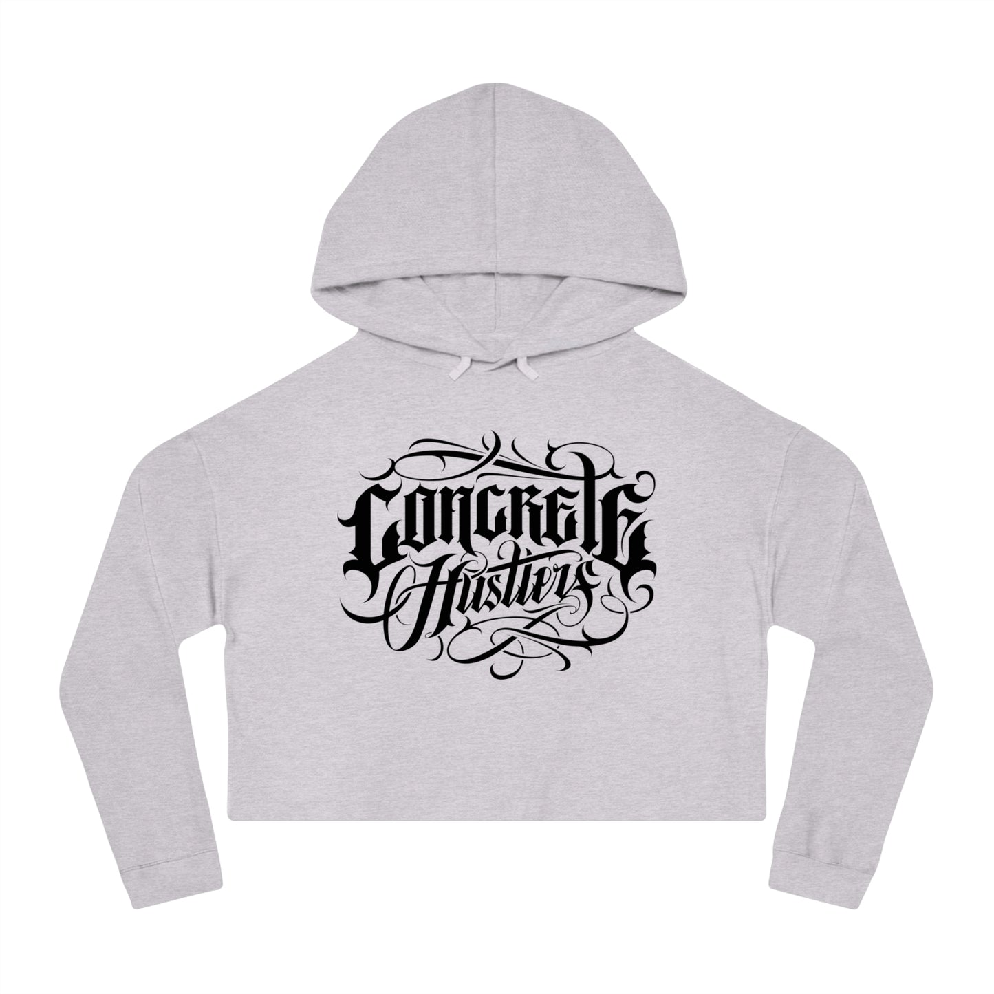 Urban Chic Women’s Cropped Hooded Sweatshirt | Street Style, Casual Wear, Gift for Her, Skate Culture, Graphic Hoodie