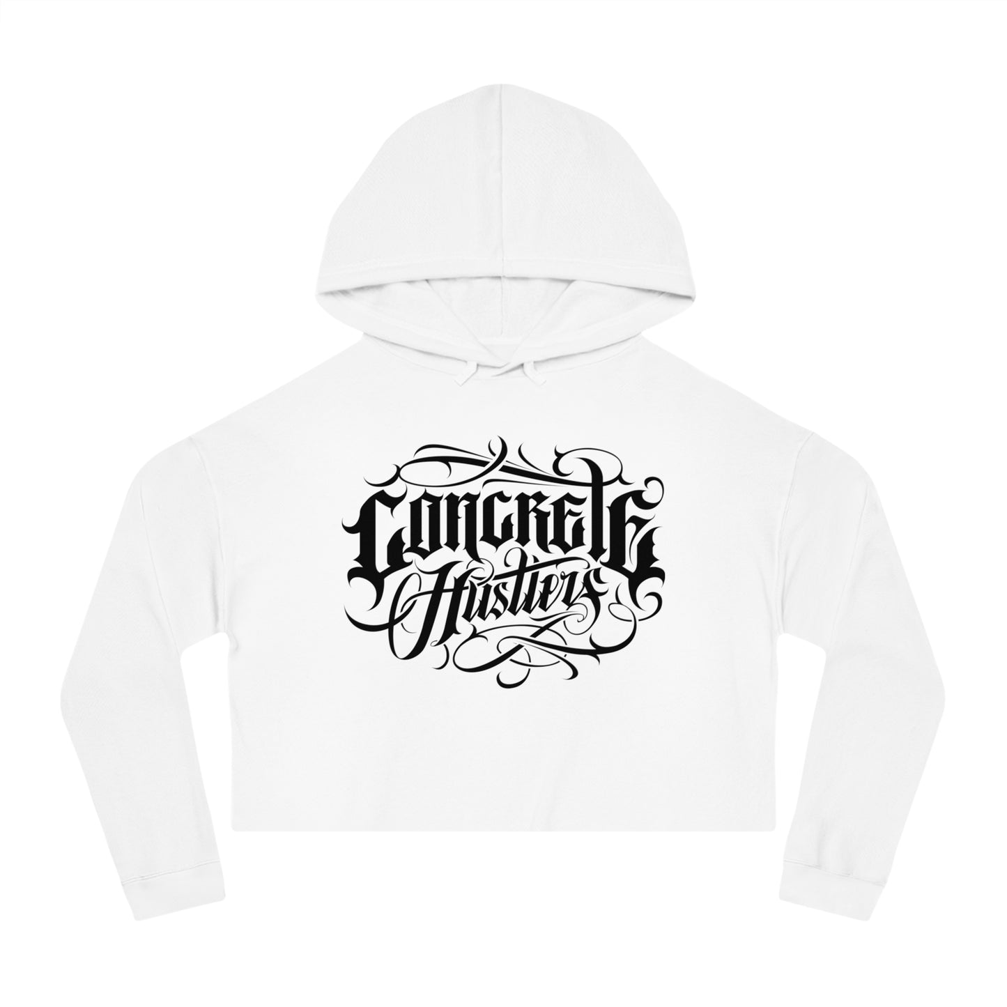 Urban Chic Women’s Cropped Hooded Sweatshirt | Street Style, Casual Wear, Gift for Her, Skate Culture, Graphic Hoodie