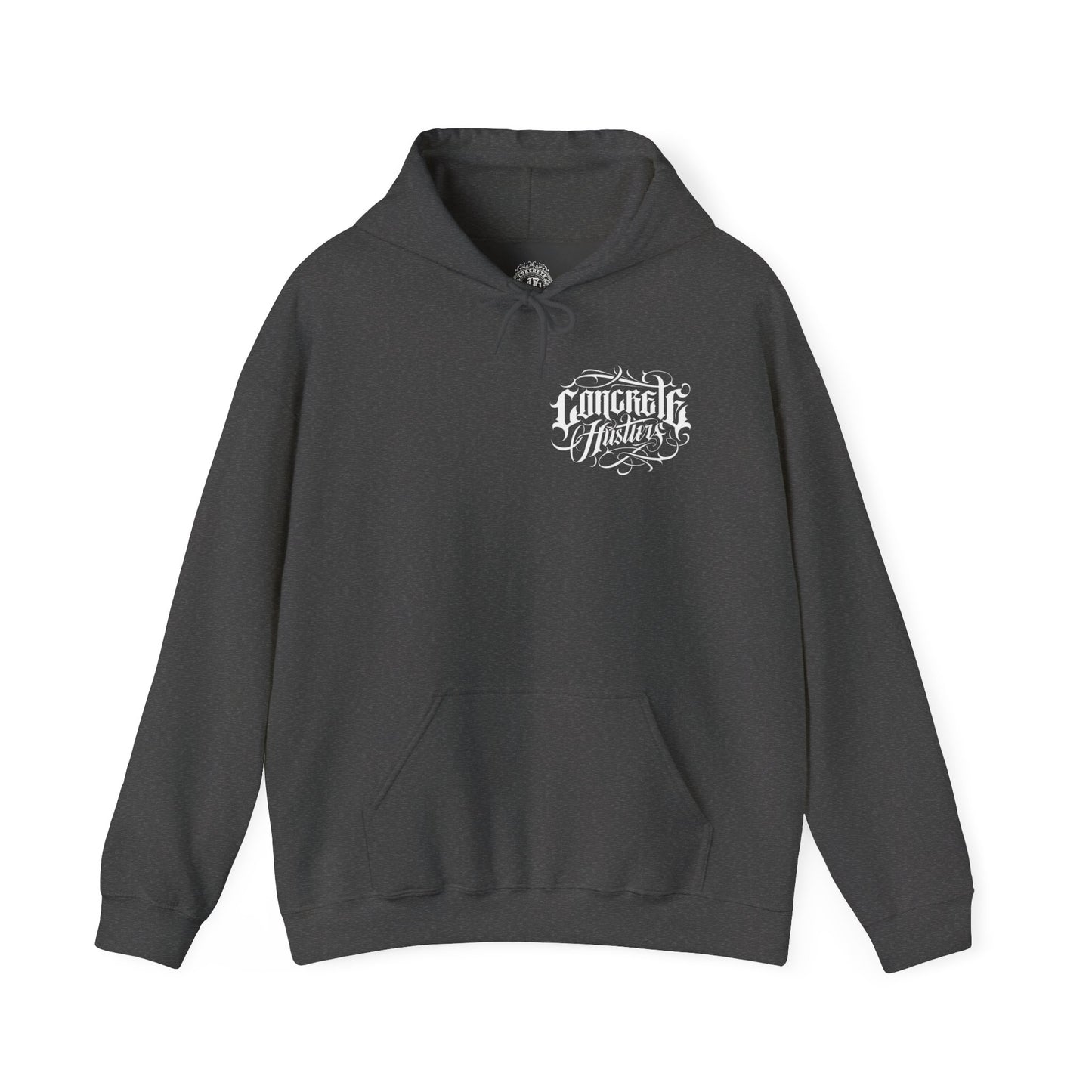 Concrete Motivators Hoodie — "Pimp Ain't Easy That's Why We Do Concrete" Graphic Hooded Sweatshirt