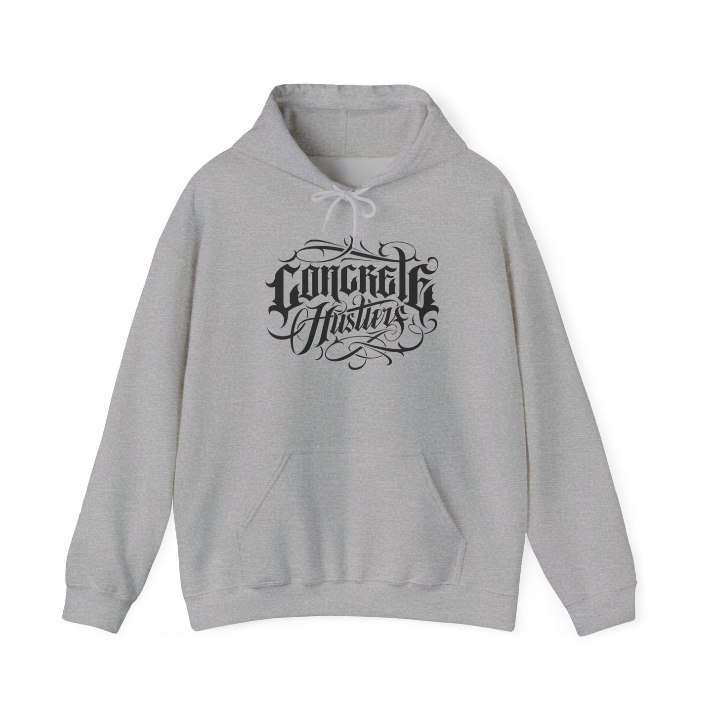 Concrete Hustle Unisex Hooded Sweatshirt | Urban Chic Fashion, Casual Comfort, Streetwear Style, Gift for Hustlers, Cozy Layering
