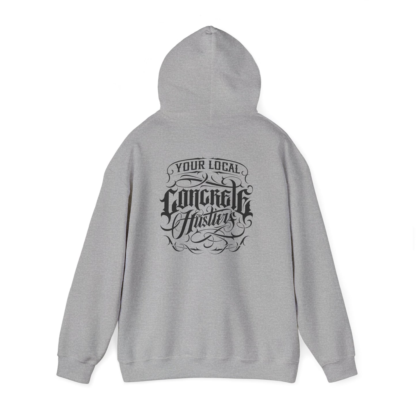 Concrete Hustle Unisex Hooded Sweatshirt | Urban Chic Fashion, Casual Comfort, Streetwear Style, Gift for Hustlers, Cozy Layering