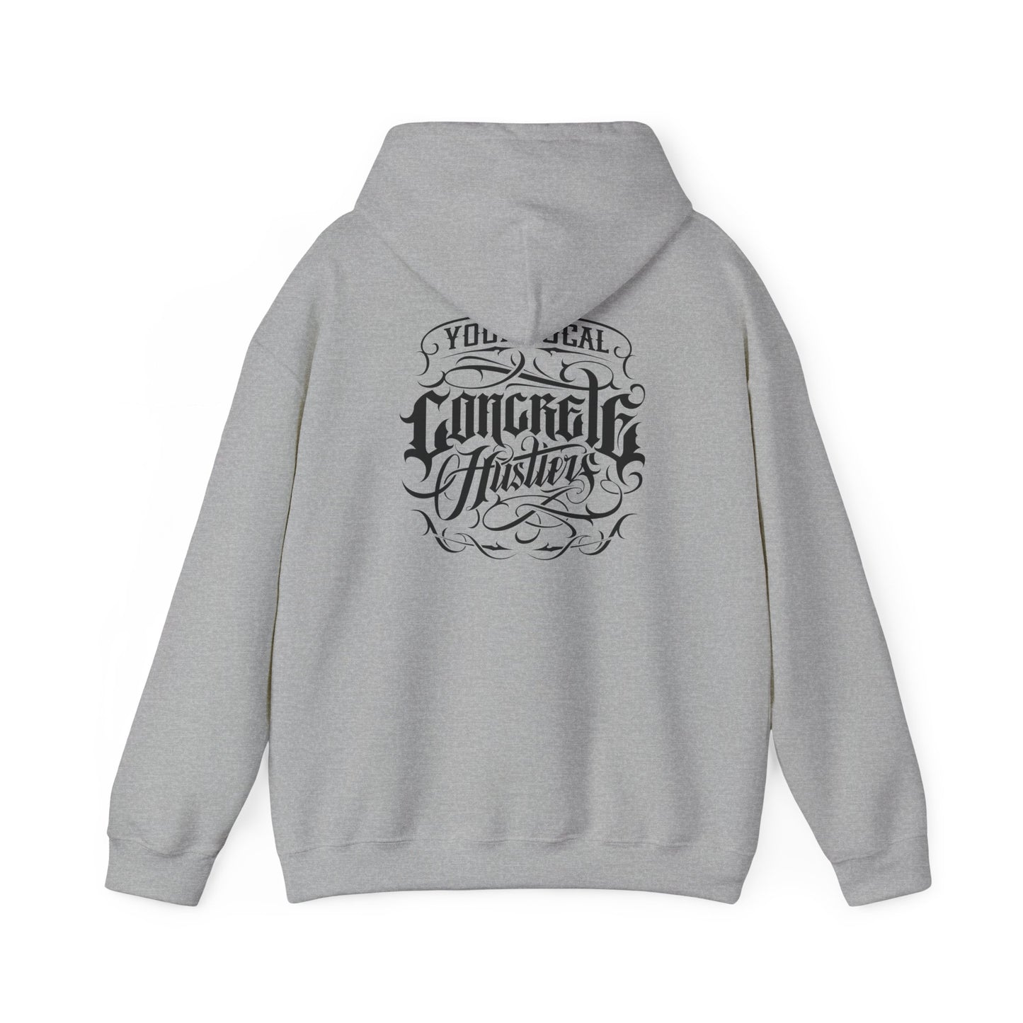 Concrete Hustle Unisex Hooded Sweatshirt | Urban Chic Fashion, Casual Comfort, Streetwear Style, Gift for Hustlers, Cozy Layering