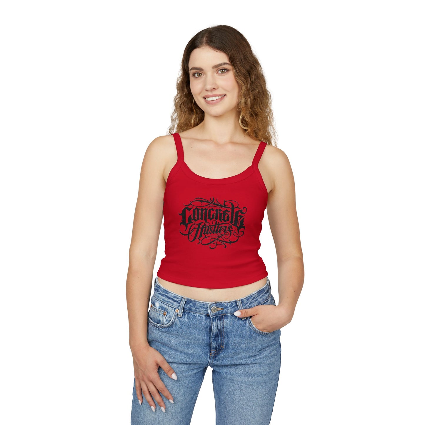 Stylish Women's Spaghetti Strap Tank Top, Graphic Summer Top, Trendy Summer Fashion, Casual Vibes, Perfect for Festivals and Days Out