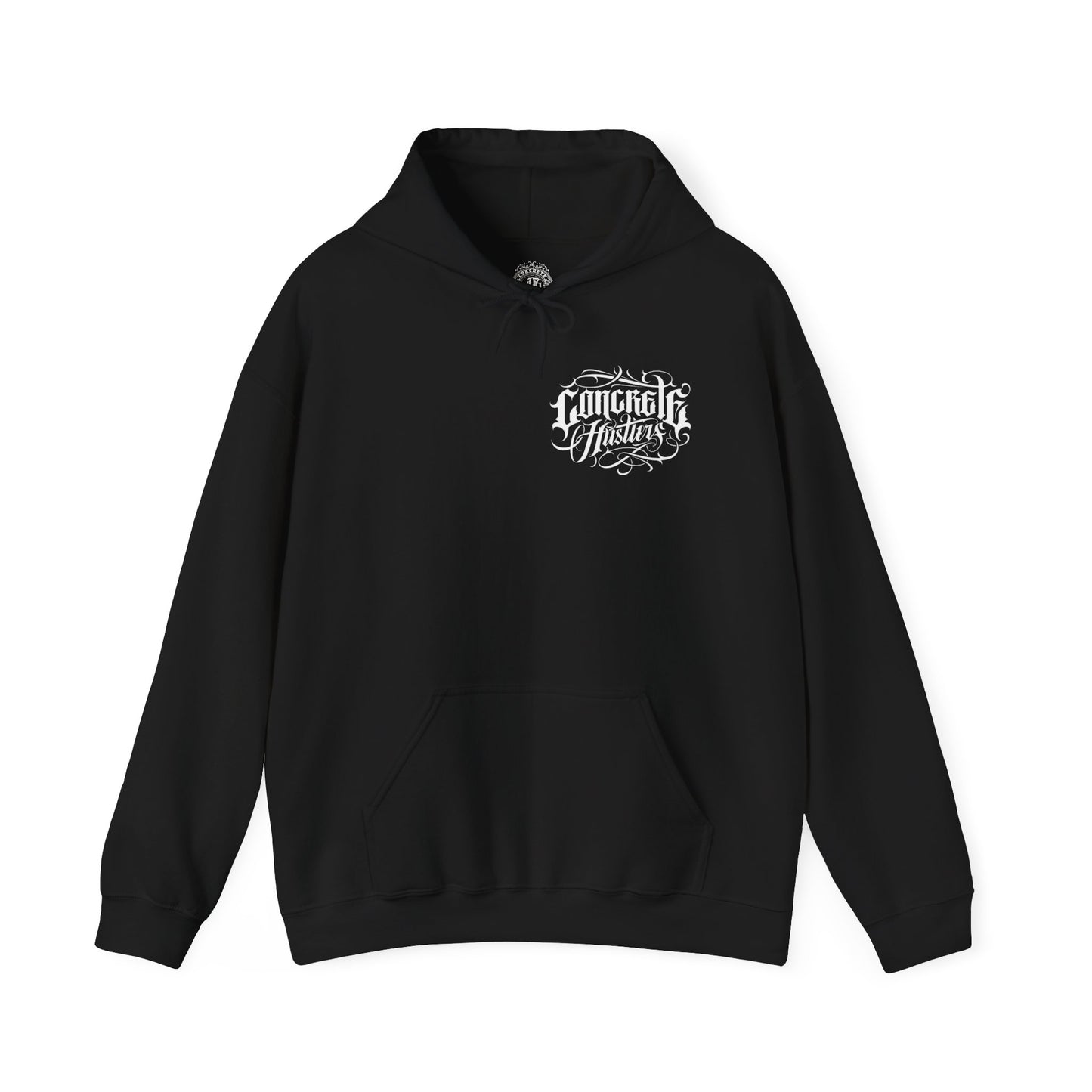Concrete Motivators Hoodie — "Pimp Ain't Easy That's Why We Do Concrete" Graphic Hooded Sweatshirt